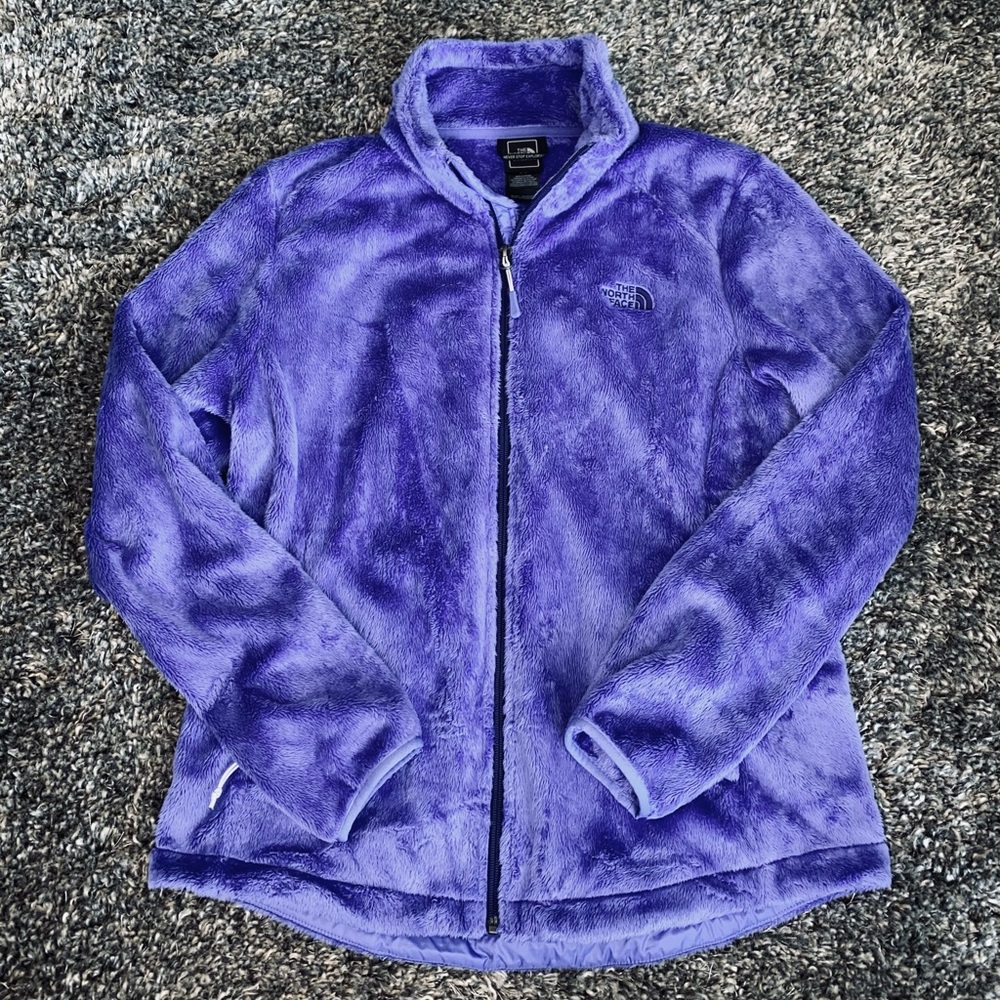 NORTH FACE OSITO FUZZY FULL ZIP FLEECE PURPLE